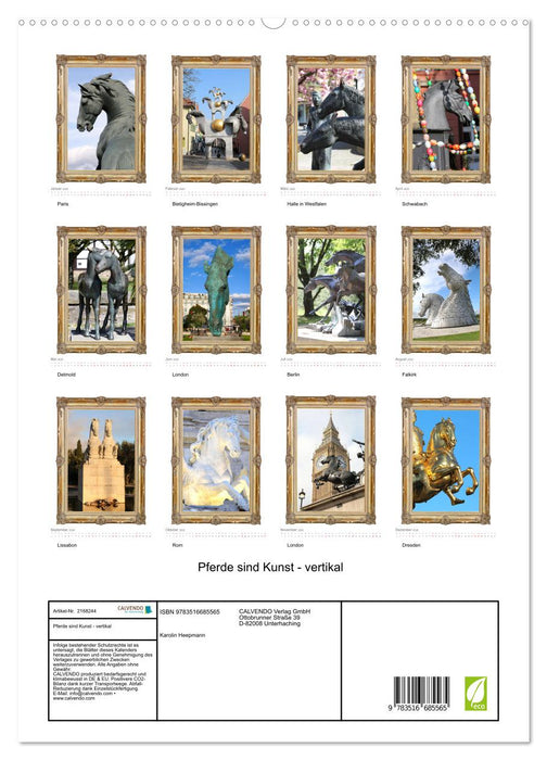 Pferde sind Kunst - vertikal (CALVENDO Premium Wandkalender 2026)