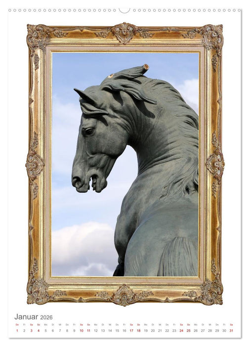 Pferde sind Kunst - vertikal (CALVENDO Premium Wandkalender 2026)