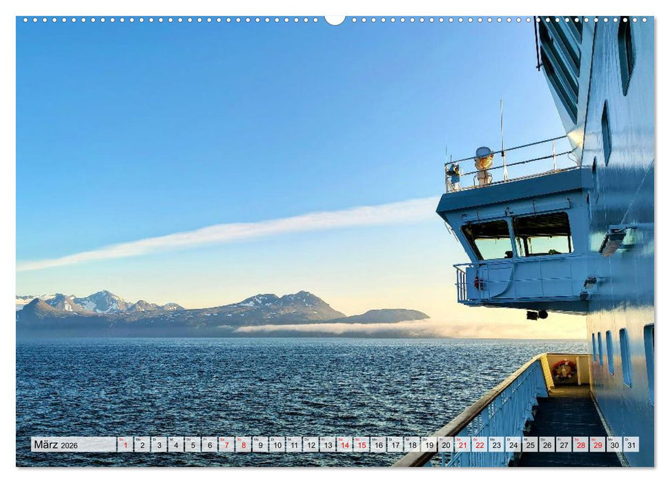 Mit Hurtigruten zum Nordkap (CALVENDO Wandkalender 2026)