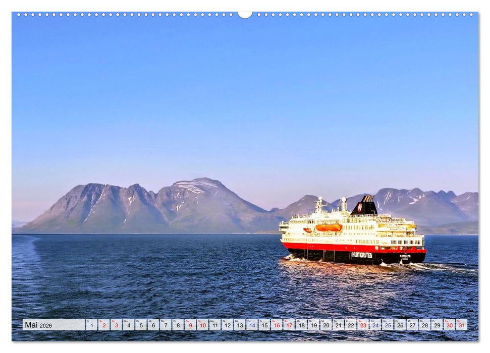 Mit Hurtigruten zum Nordkap (CALVENDO Wandkalender 2026)