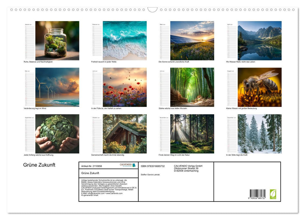 Grüne Zukunft (CALVENDO Wandkalender 2026)
