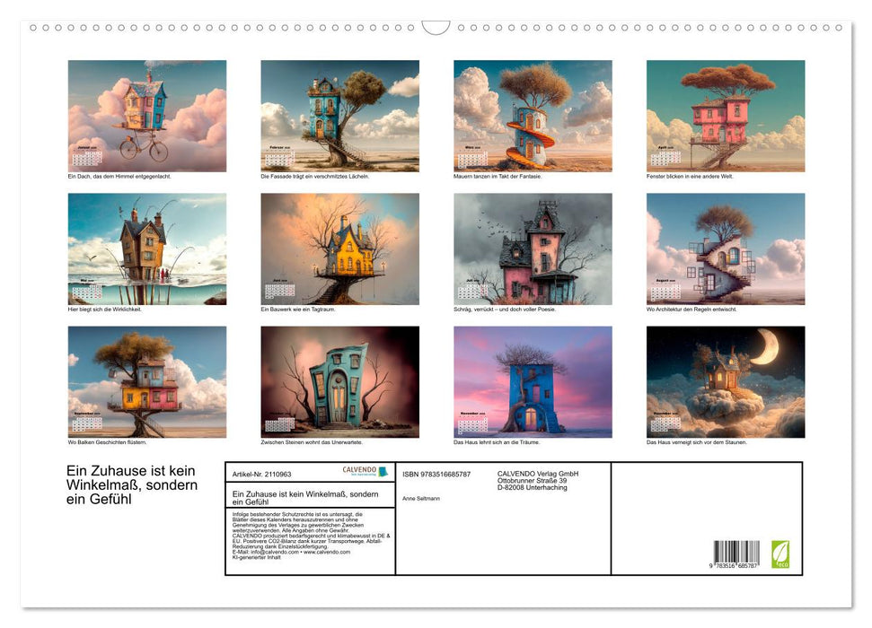 Ein Zuhause ist kein Winkelmaß, sondern ein Gefühl (CALVENDO Wandkalender 2026)