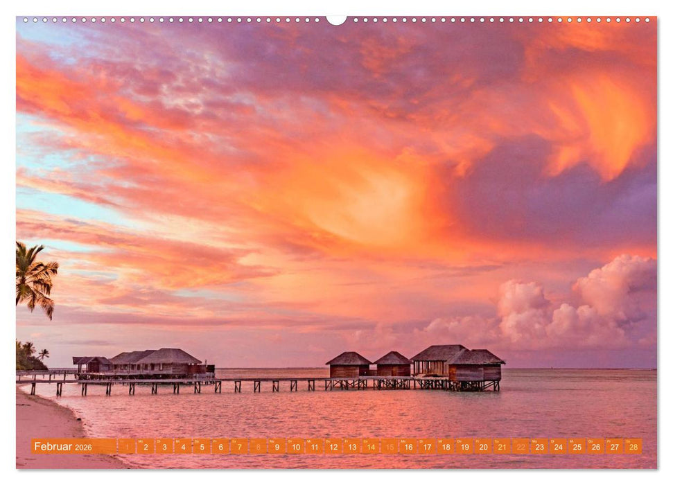 Die Malediven: Fluchtpunkt Sehnsucht (CALVENDO Wandkalender 2026)