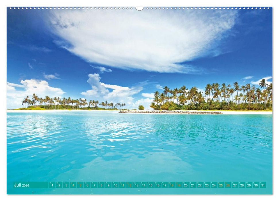 Die Malediven: Fluchtpunkt Sehnsucht (CALVENDO Premium Wandkalender 2026)