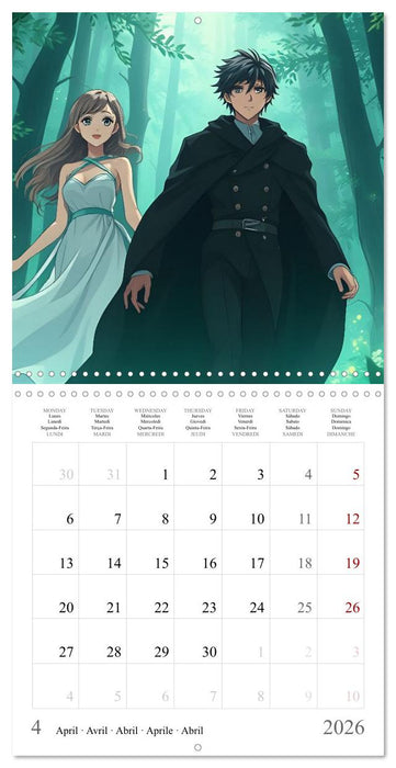 Le Voyage des Deux Âmes" (CALVENDO Calendrier mensuel 2026)