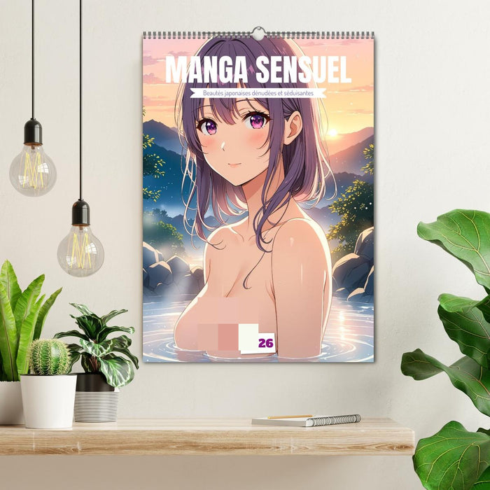 MANGA SENSUEL - Beautés japonaises dénudées et séduisantes (CALVENDO Calendrier mensuel 2026)