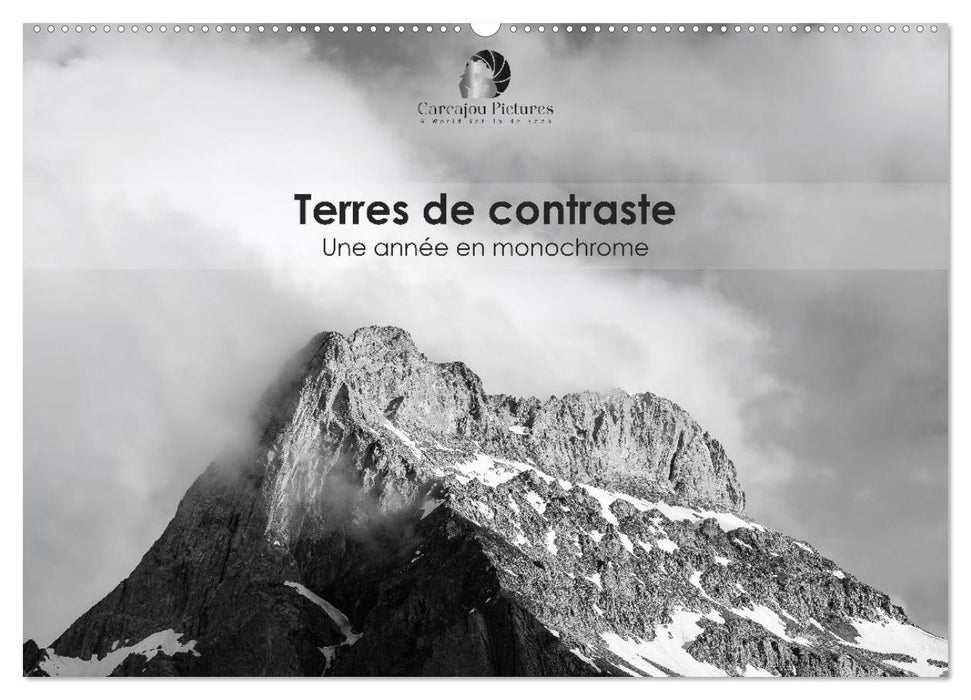 Terres de contraste – Une année en monochrome (CALVENDO Calendrier mensuel 2026)