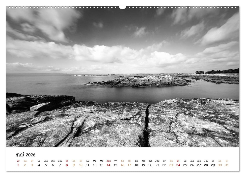Terres de contraste – Une année en monochrome (CALVENDO Calendrier mensuel 2026)