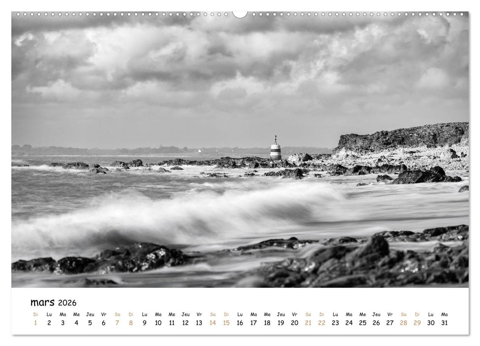 Terres de contraste – Une année en monochrome (CALVENDO Calendrier supérieur 2026)