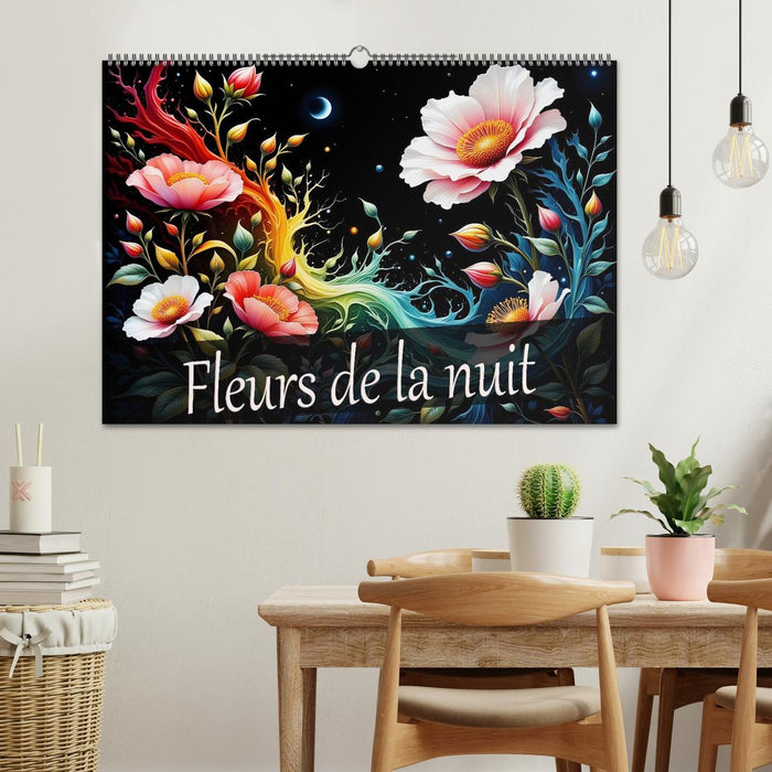 Fleurs de la nuit (CALVENDO Calendrier mensuel 2026)
