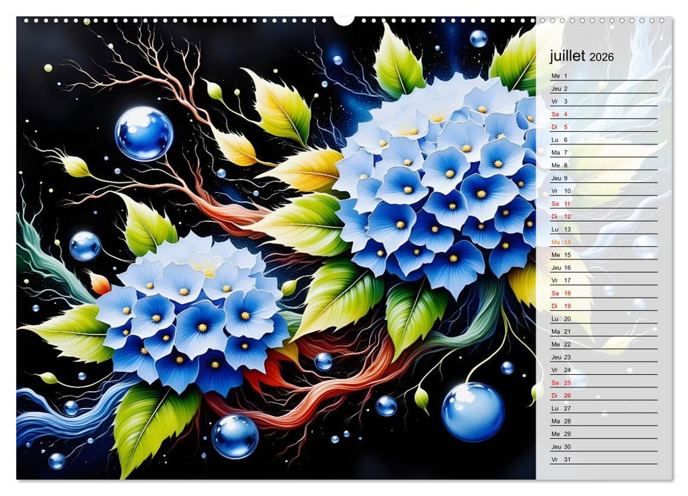 Fleurs de la nuit (CALVENDO Calendrier supérieur 2026)