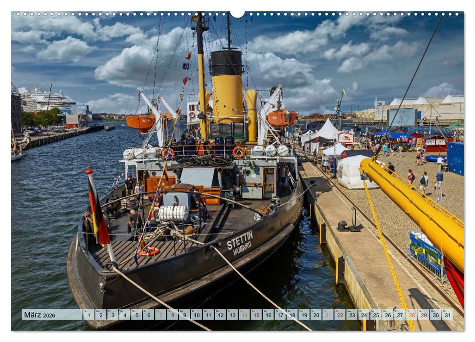 Dampfeisbrecher Stettin - Auf Besuch in der Hansestadt Wismar (CALVENDO Wandkalender 2026)