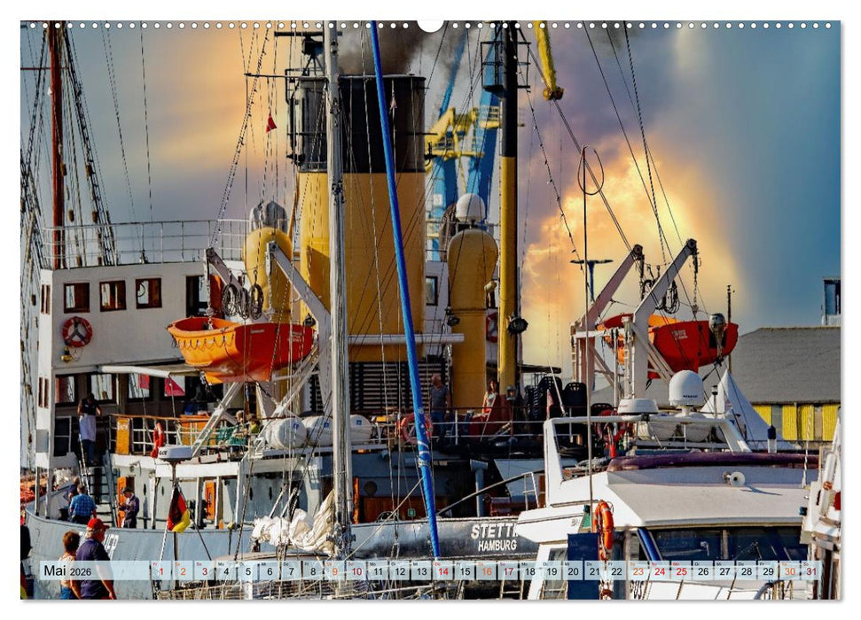 Dampfeisbrecher Stettin - Auf Besuch in der Hansestadt Wismar (CALVENDO Wandkalender 2026)