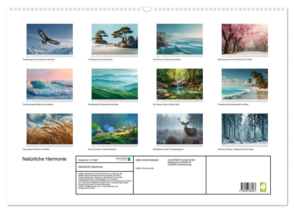 Natürliche Harmonie (CALVENDO Wandkalender 2026)