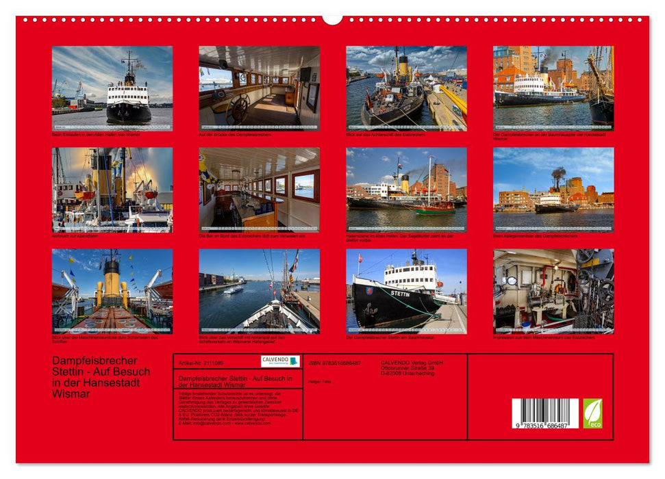 Dampfeisbrecher Stettin - Auf Besuch in der Hansestadt Wismar (CALVENDO Premium Wandkalender 2026)