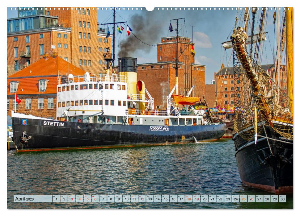 Dampfeisbrecher Stettin - Auf Besuch in der Hansestadt Wismar (CALVENDO Premium Wandkalender 2026)