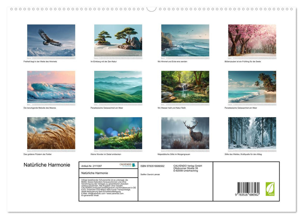 Natürliche Harmonie (CALVENDO Premium Wandkalender 2026)