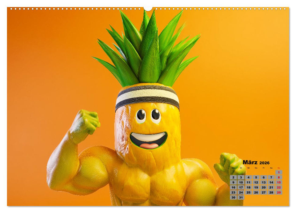 Vegane Power - Kalender für Veganer, Vegetarier und alle Pflanzenfans (CALVENDO Wandkalender 2026)