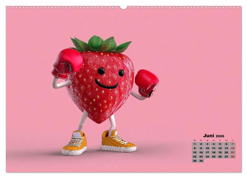 Vegane Power - Kalender für Veganer, Vegetarier und alle Pflanzenfans (CALVENDO Wandkalender 2026)