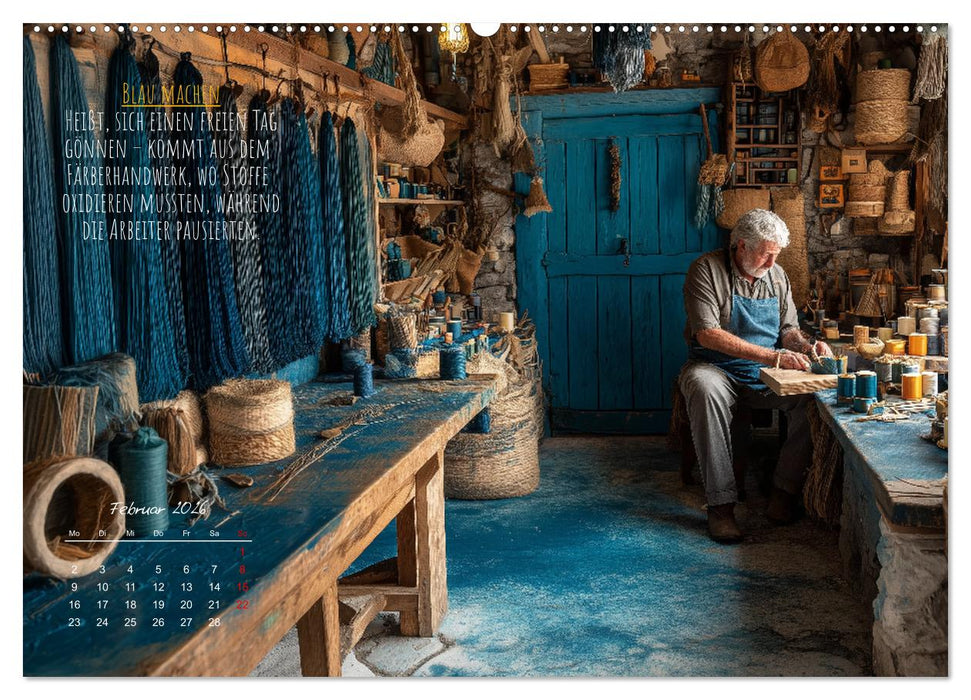 Nicht 08/15 - Deutsche Redewendungen und ihre Herkunft (CALVENDO Wandkalender 2026)