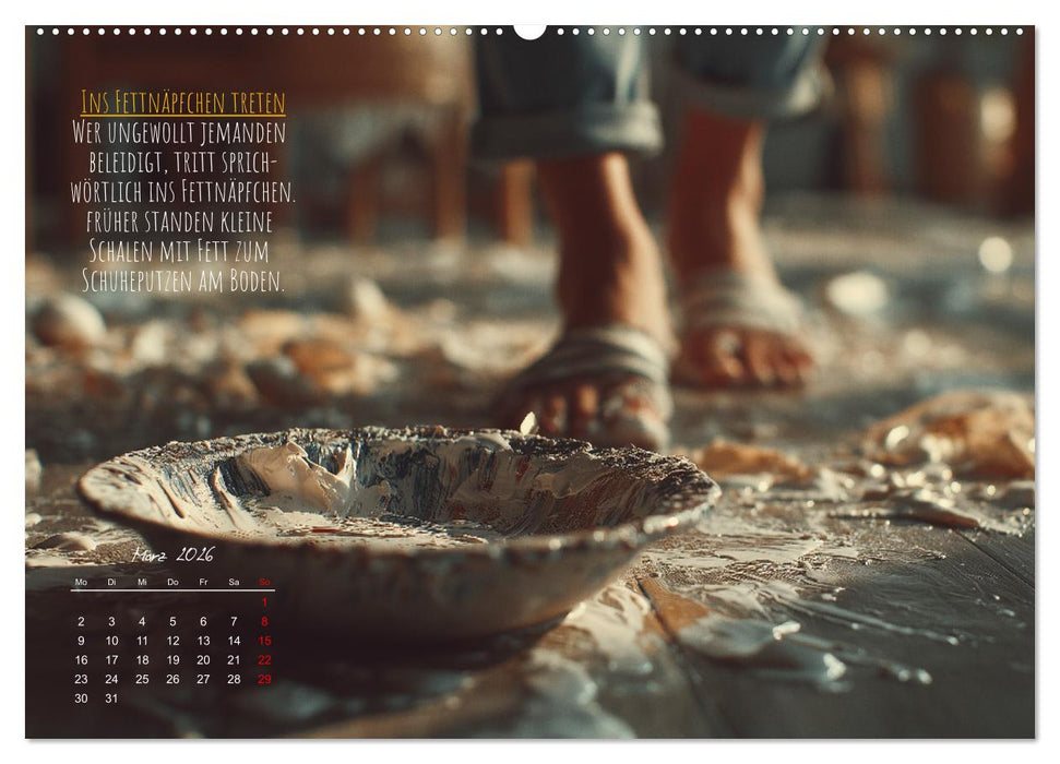 Nicht 08/15 - Deutsche Redewendungen und ihre Herkunft (CALVENDO Wandkalender 2026)