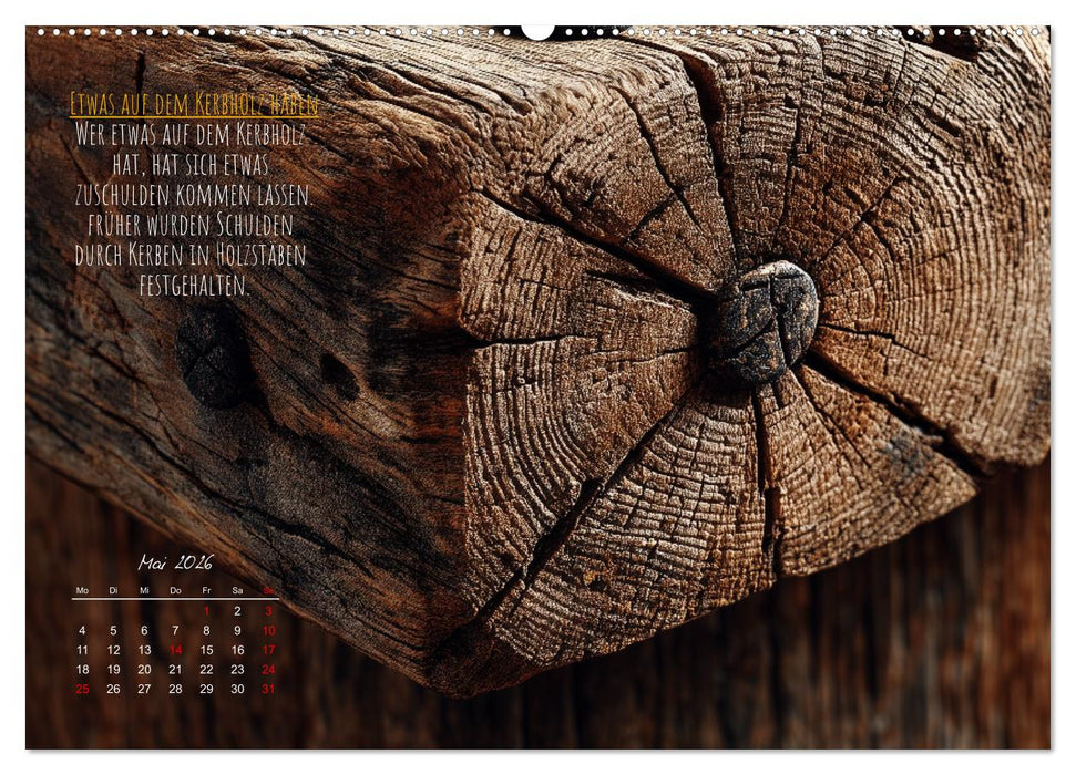 Nicht 08/15 - Deutsche Redewendungen und ihre Herkunft (CALVENDO Wandkalender 2026)