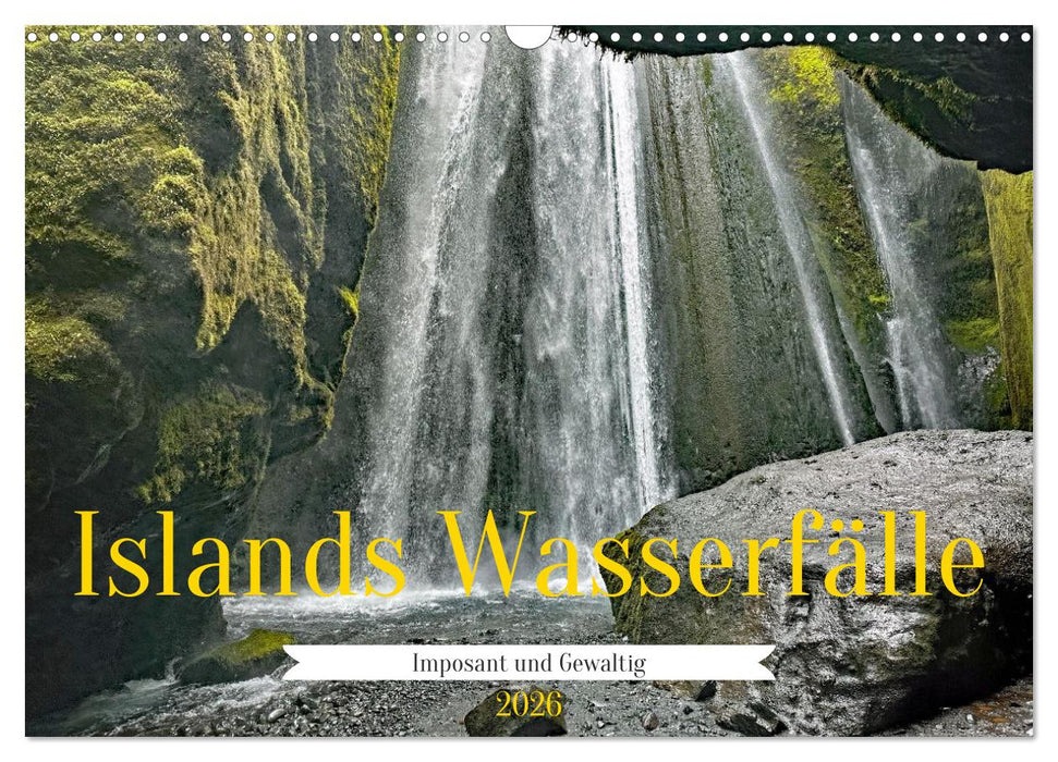 Islands Wasserfälle (CALVENDO Wandkalender 2026)