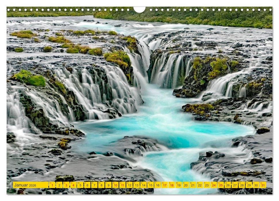Islands Wasserfälle (CALVENDO Wandkalender 2026)