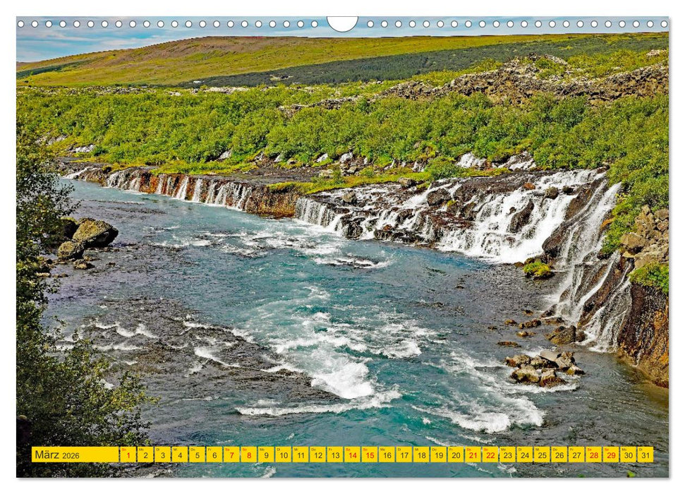 Islands Wasserfälle (CALVENDO Wandkalender 2026)