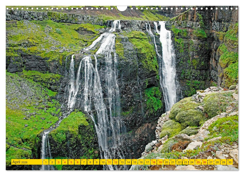 Islands Wasserfälle (CALVENDO Wandkalender 2026)