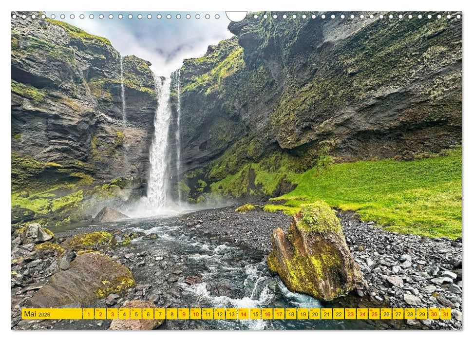 Islands Wasserfälle (CALVENDO Wandkalender 2026)