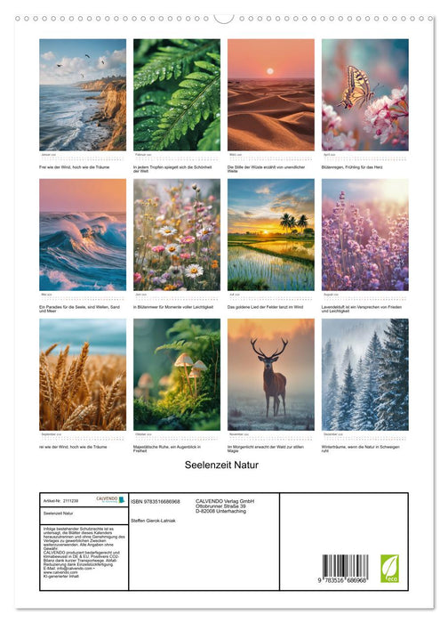 Seelenzeit Natur (CALVENDO Premium Wandkalender 2026)