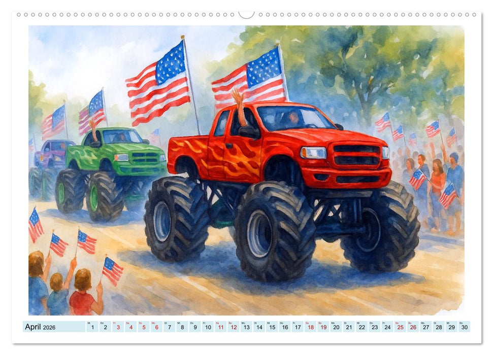 Monstertruck Spektakel (CALVENDO Wandkalender 2026)
