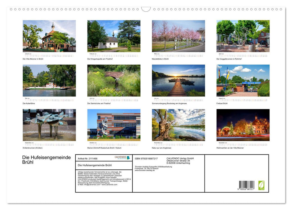 Die Hufeisengemeinde Brühl (CALVENDO Wandkalender 2026)