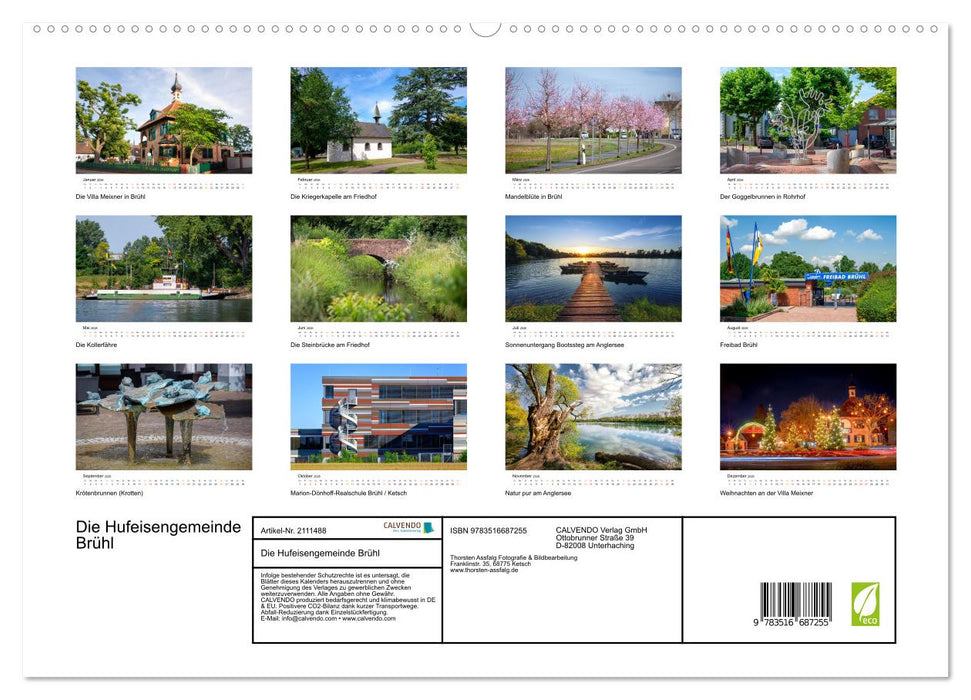 Die Hufeisengemeinde Brühl (CALVENDO Premium Wandkalender 2026)