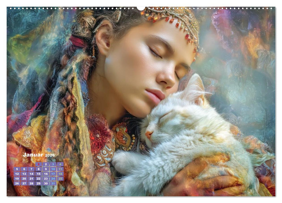 Zeichen der Liebe – Malerische Fantasiewerke (CALVENDO Wandkalender 2026)