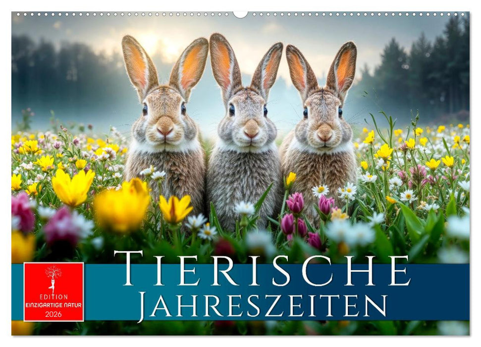 Tierische Jahreszeiten (CALVENDO Wandkalender 2026)