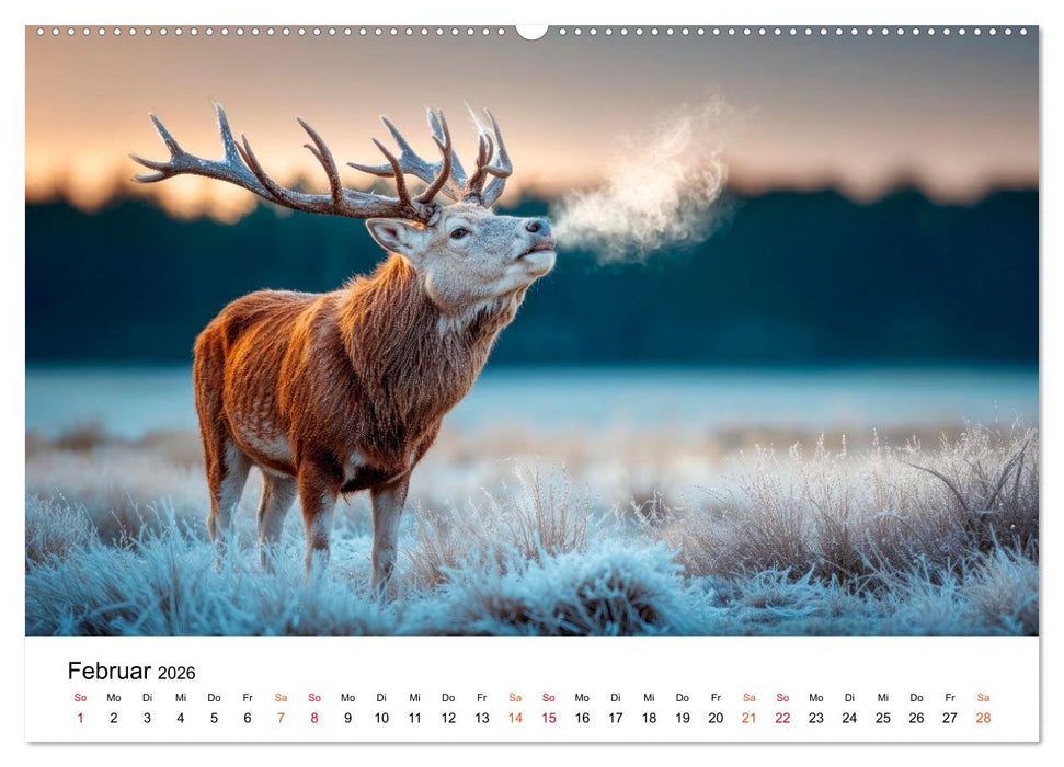 Tierische Jahreszeiten (CALVENDO Premium Wandkalender 2026)