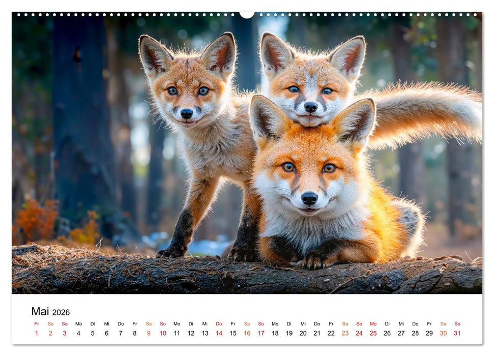 Tierische Jahreszeiten (CALVENDO Premium Wandkalender 2026)