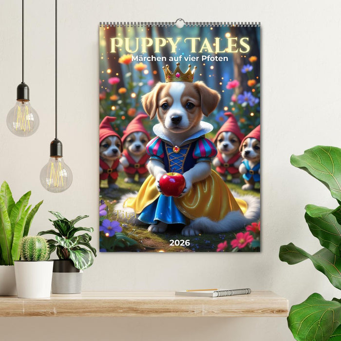 Puppy Tales - Märchen auf vier Pfoten (CALVENDO Wandkalender 2026)