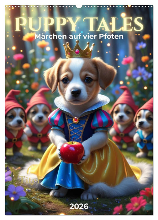 Puppy Tales - Märchen auf vier Pfoten (CALVENDO Wandkalender 2026)