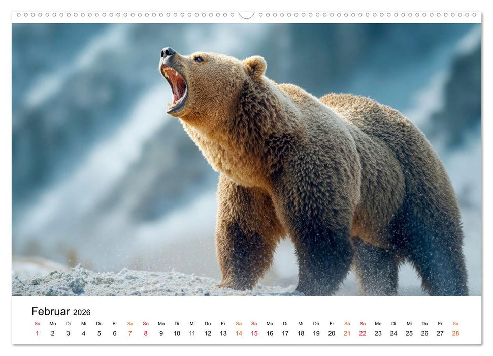 Bären - Die Macht der Natur (CALVENDO Premium Wandkalender 2026)
