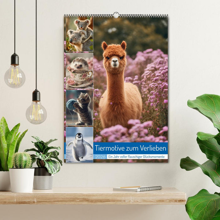 Tiermotive zum Verlieben (CALVENDO Wandkalender 2026)