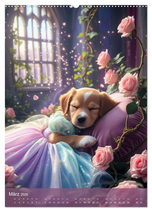 Puppy Tales - Märchen auf vier Pfoten (CALVENDO Premium Wandkalender 2026)