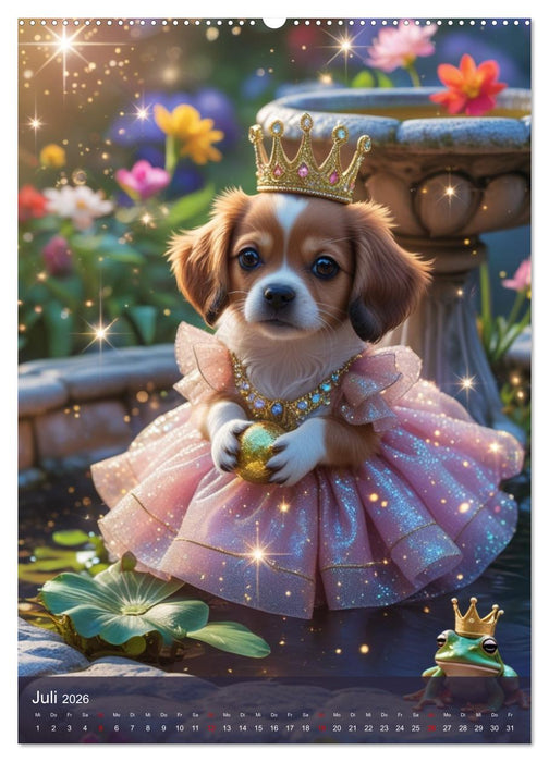 Puppy Tales - Märchen auf vier Pfoten (CALVENDO Premium Wandkalender 2026)