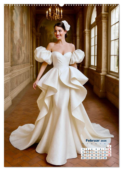 Bräute und Brautkleider (CALVENDO Wandkalender 2026)