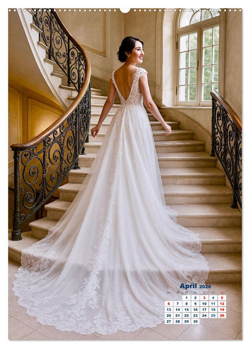 Bräute und Brautkleider (CALVENDO Premium Wandkalender 2026)