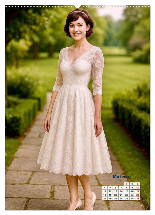 Bräute und Brautkleider (CALVENDO Premium Wandkalender 2026)