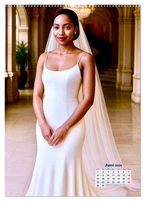 Bräute und Brautkleider (CALVENDO Premium Wandkalender 2026)