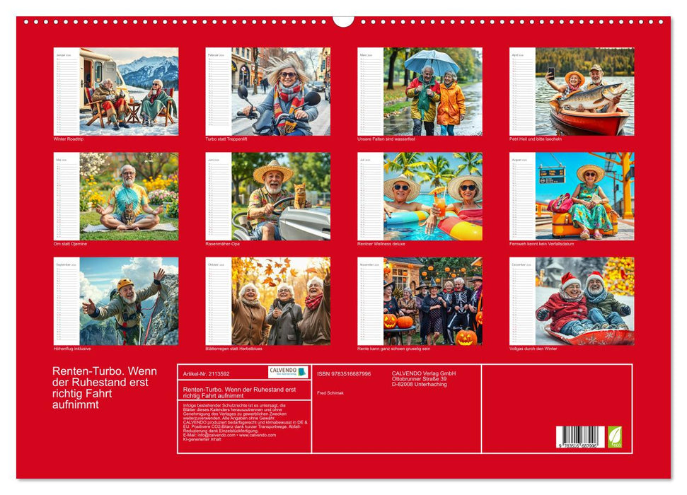 Renten-Turbo. Wenn der Ruhestand erst richtig Fahrt aufnimmt (CALVENDO Wandkalender 2026)